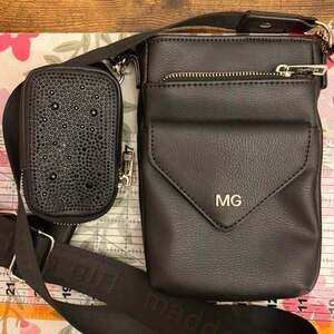 Madden Girl Inez Phone Crossbody Bag with Rhinestone Pouch